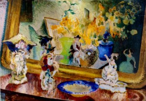 Menuet (Martwa natura z figurkami pod lustrem)